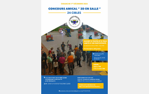 Concours amical  3D en salle , il reste quelques places !